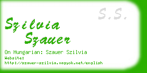 szilvia szauer business card